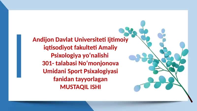 Sport jarohatlarining shaxs xulq-atvoriga ta’siri