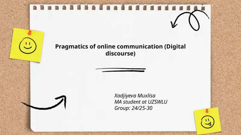 Pragmatics of online communication (Digital discourse)