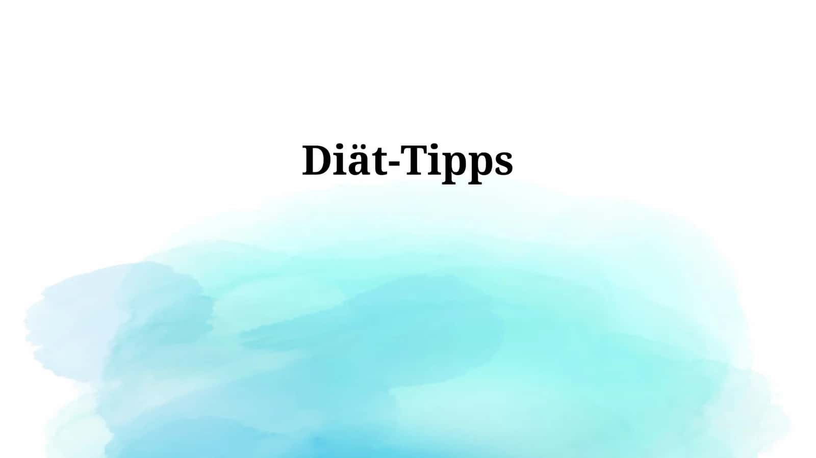 Diät-Tipps