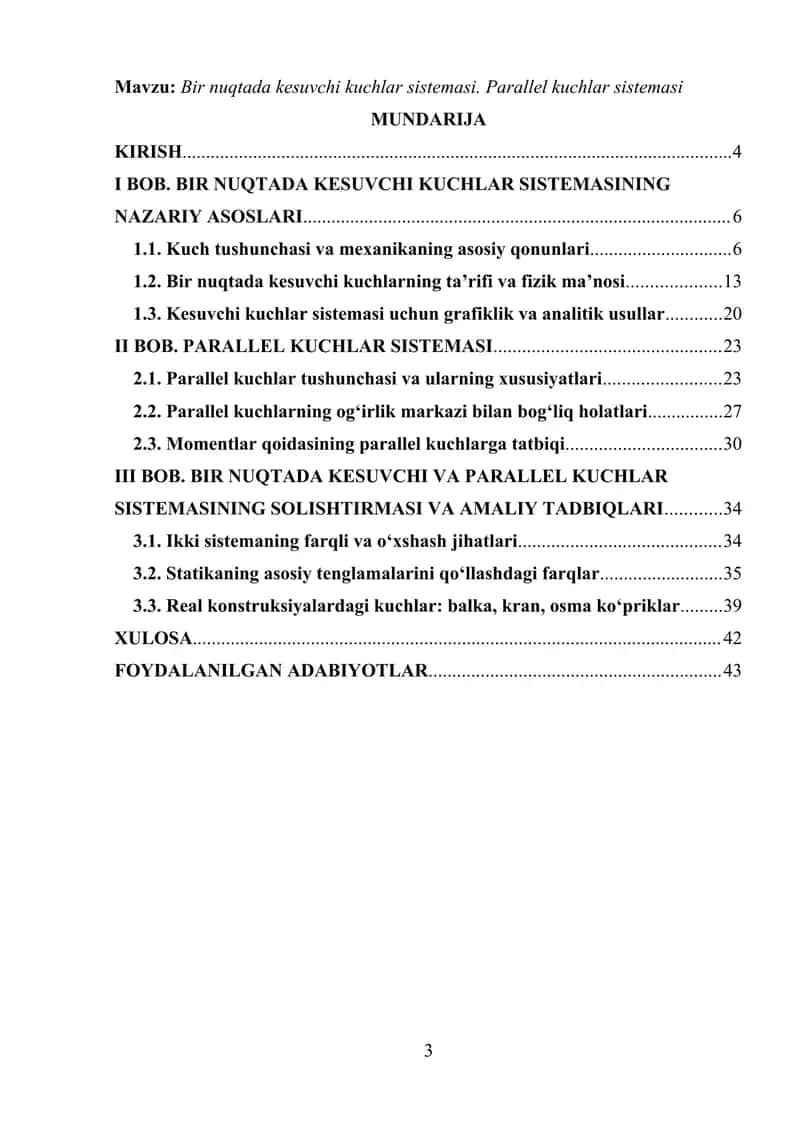 Bir nuqtada kesuvchi kuchlar sistemasi