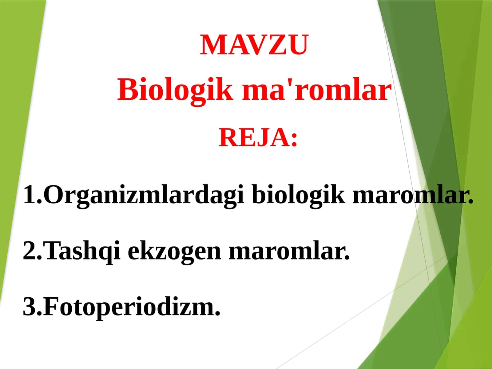 Biologik ma'romlar