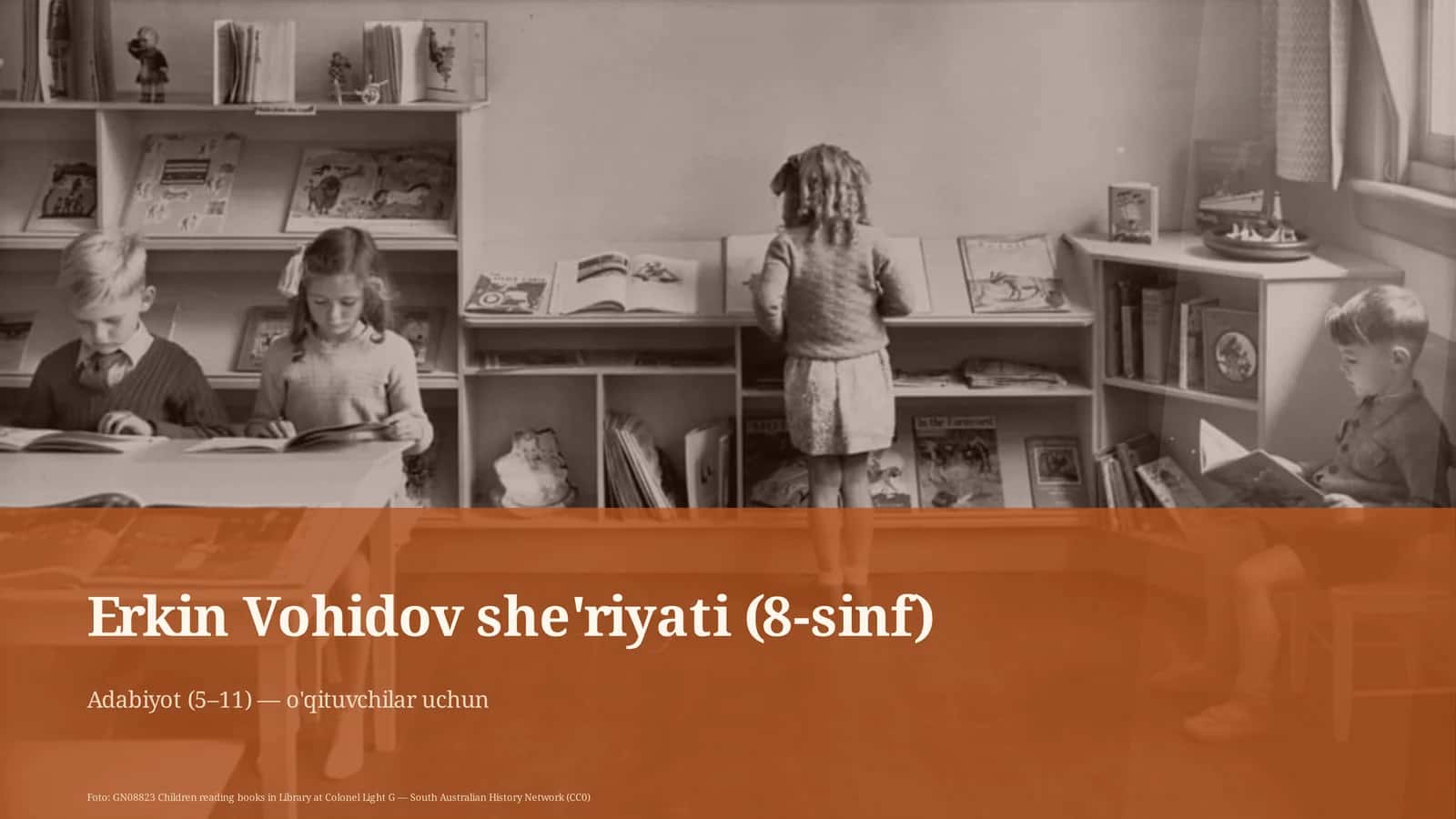 Erkin Vohidov she'riyati (8-sinf)