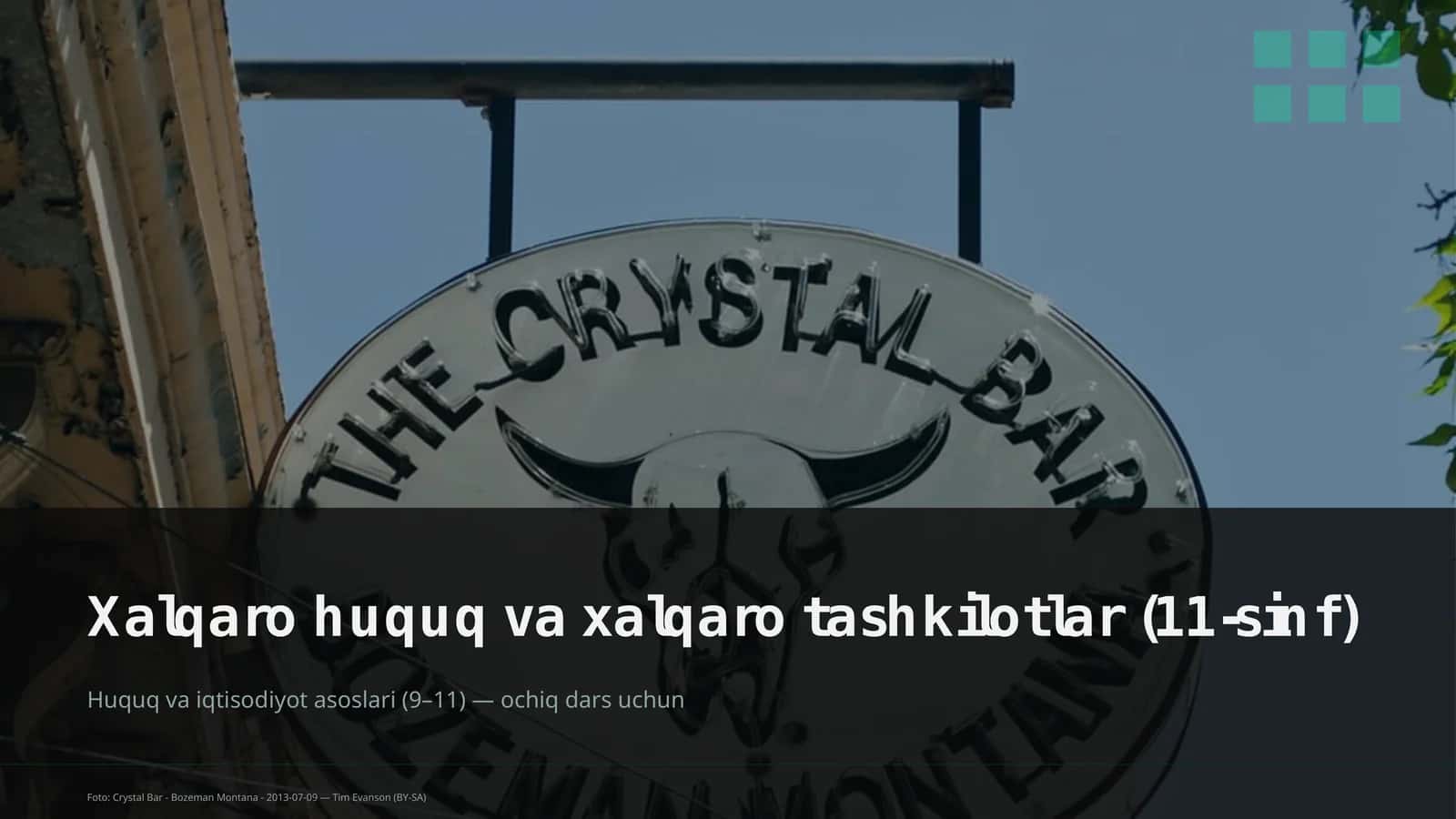 Xalqaro huquq va xalqaro tashkilotlar (11-sinf)