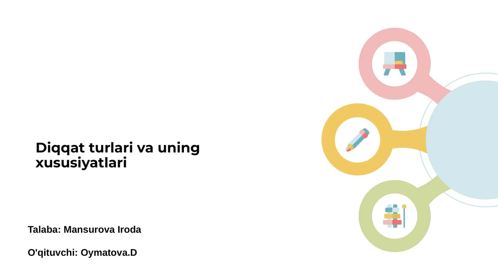 Diqqat turlari va uning xususiyatlari