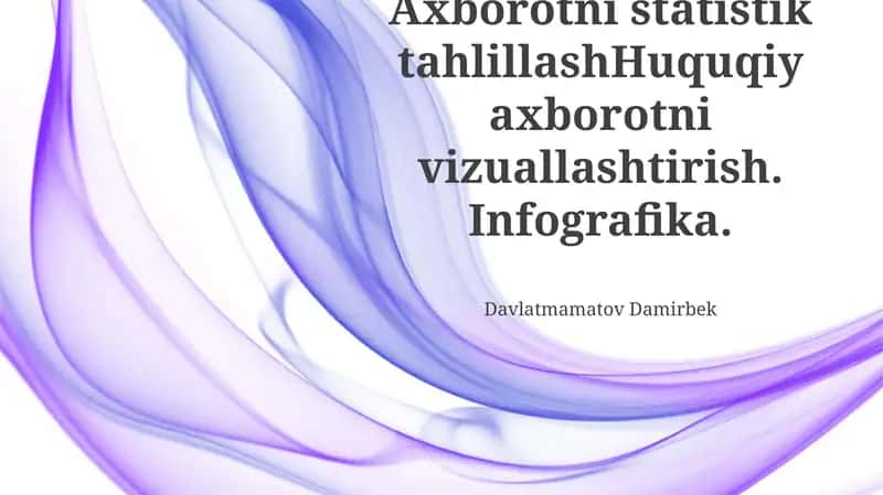 Infografika yaratish tamoyillari
