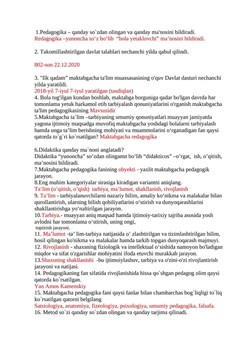 Maktabgacha Pedagogika Fanining Obyekti
