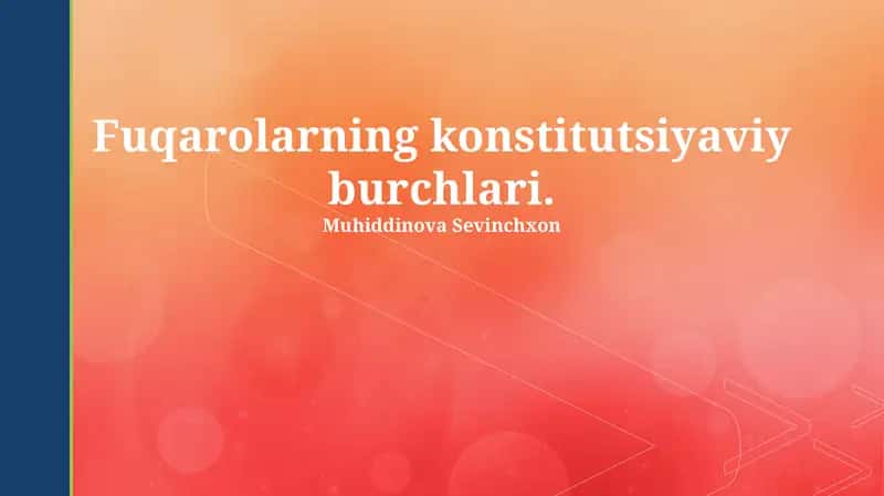 Konstitutsiyaviy burchlar
