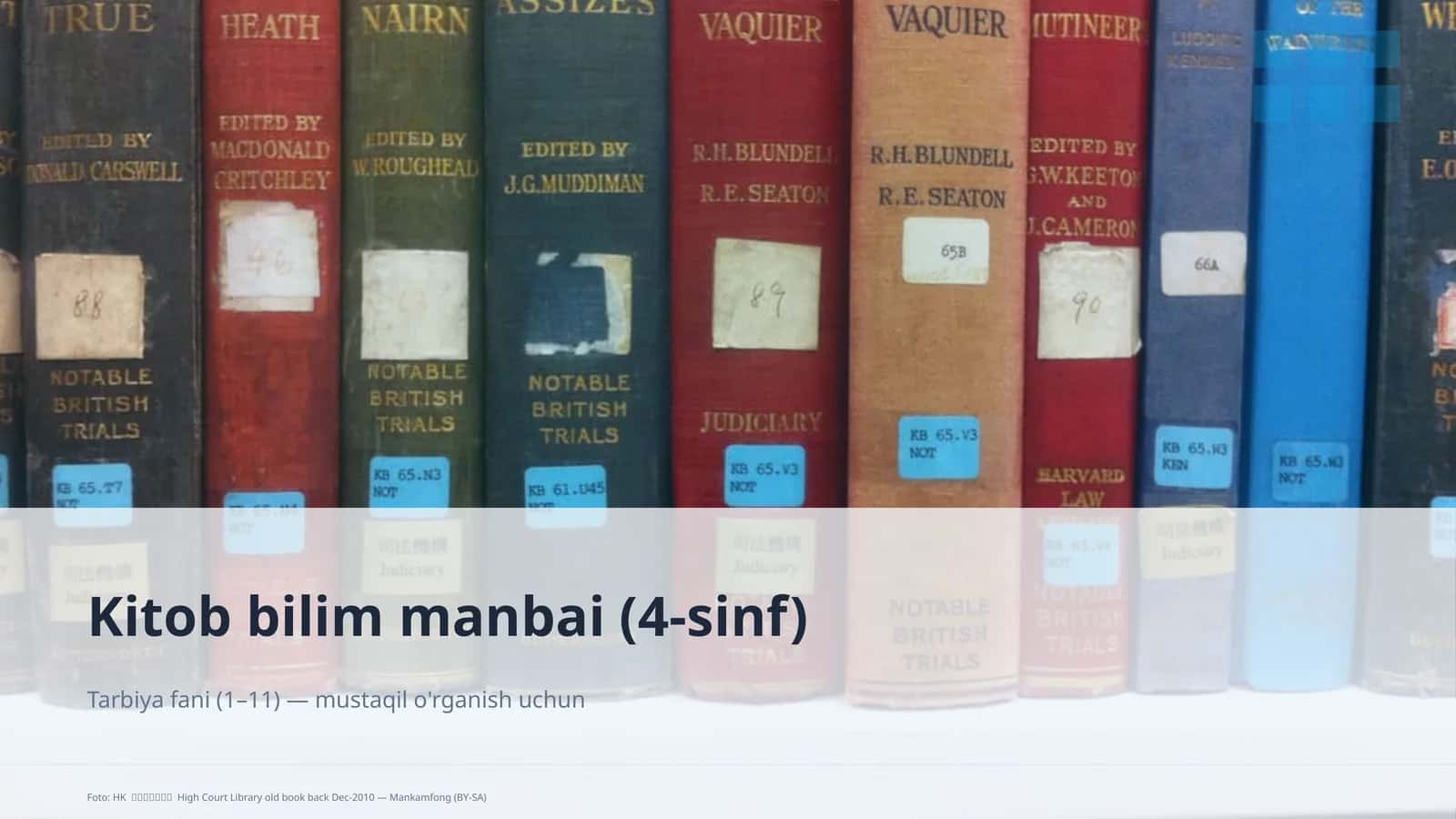 Kitob bilim manbai (4-sinf)