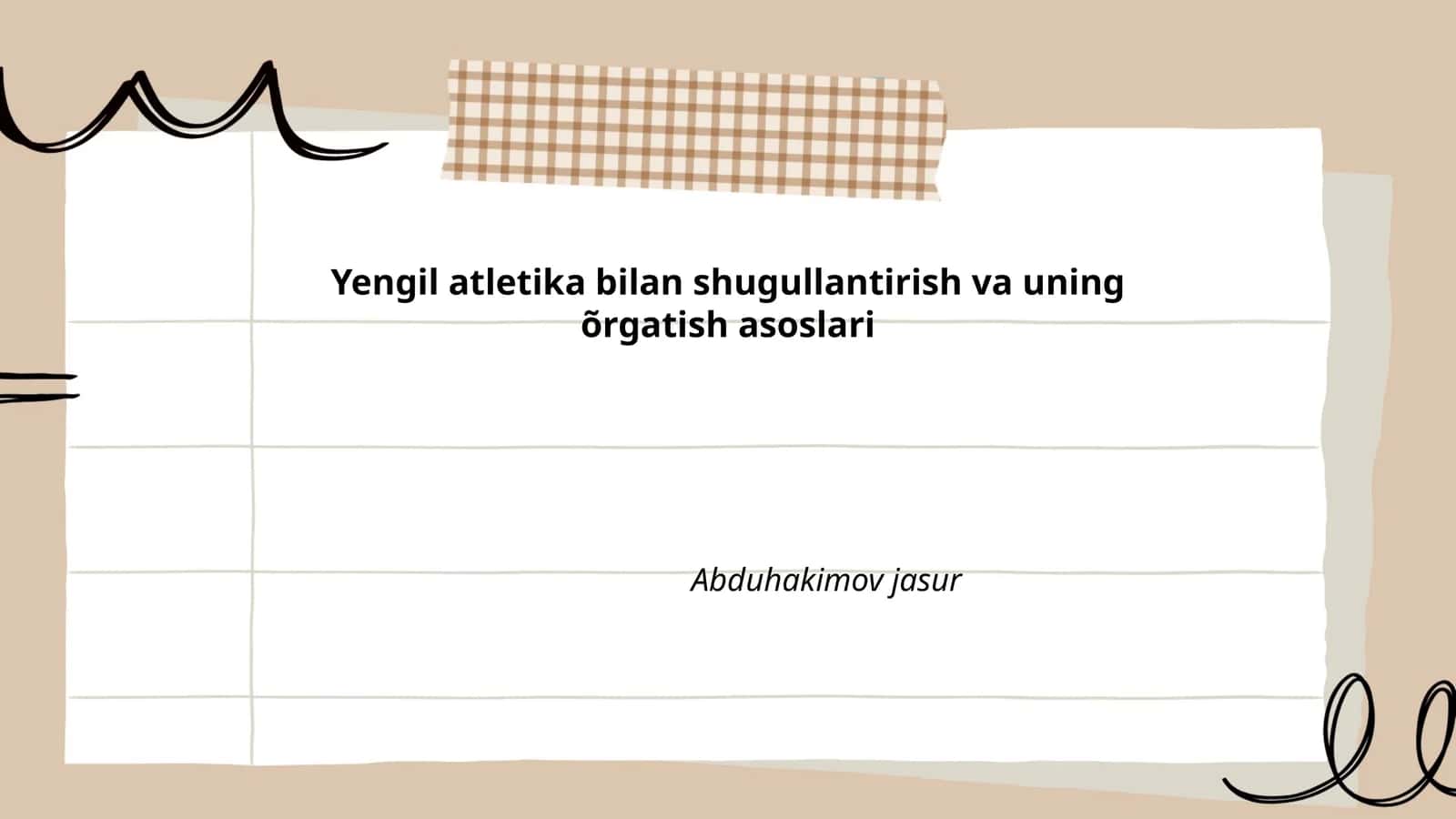 Yengil atletika bilan shugullantirish va uning õrgatish asoslari