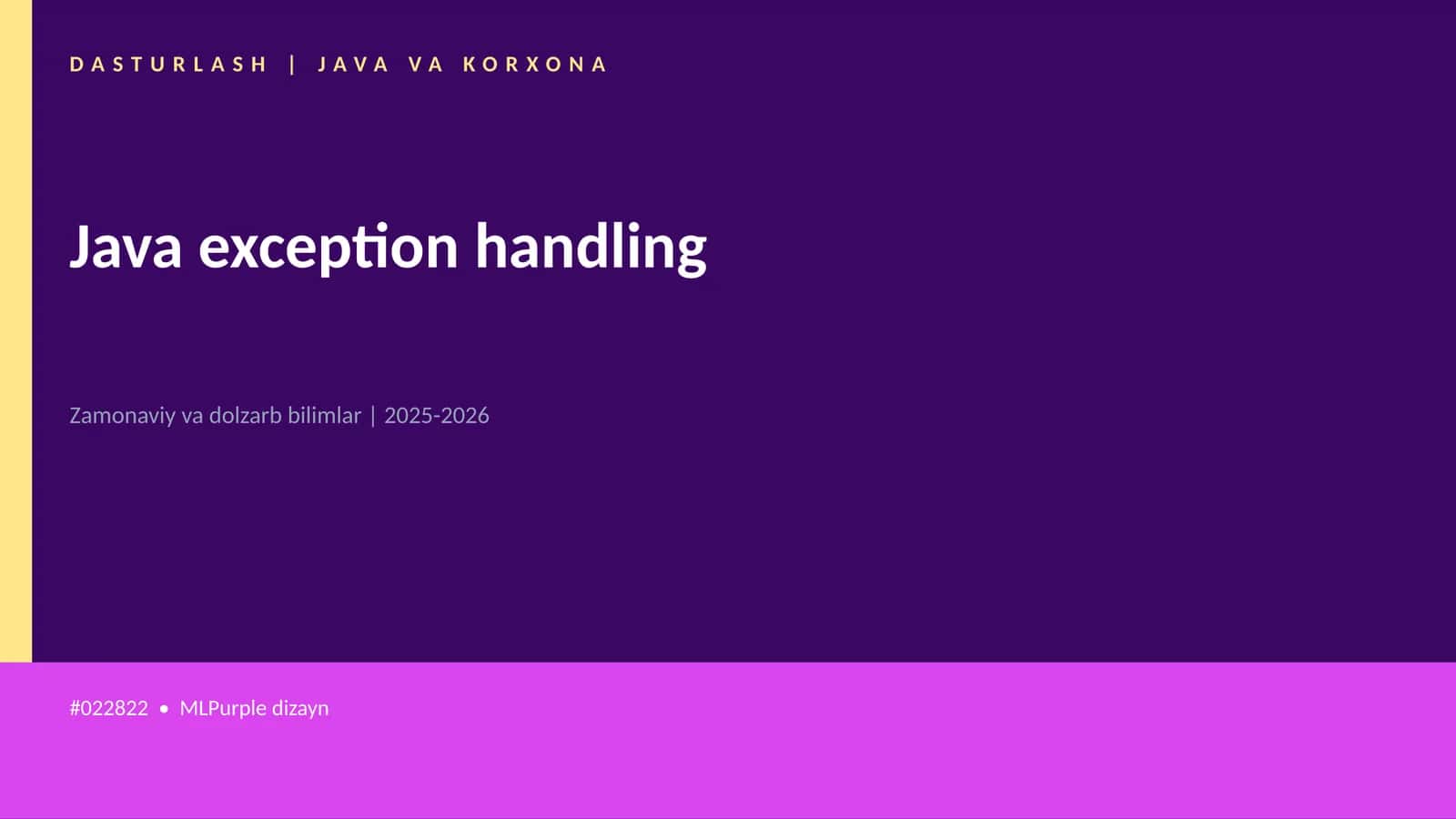 Java exception handling
