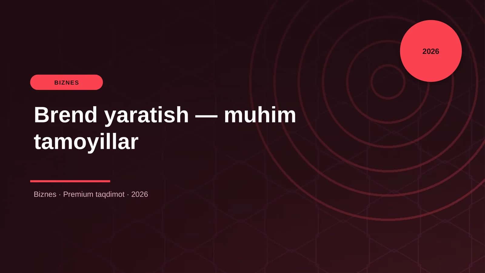 Brend yaratish — muhim tamoyillar