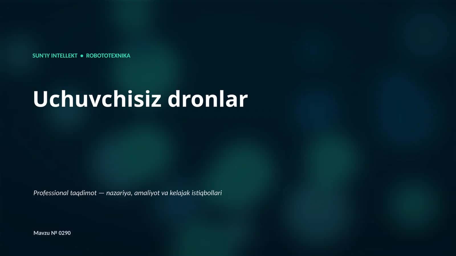 Uchuvchisiz dronlar