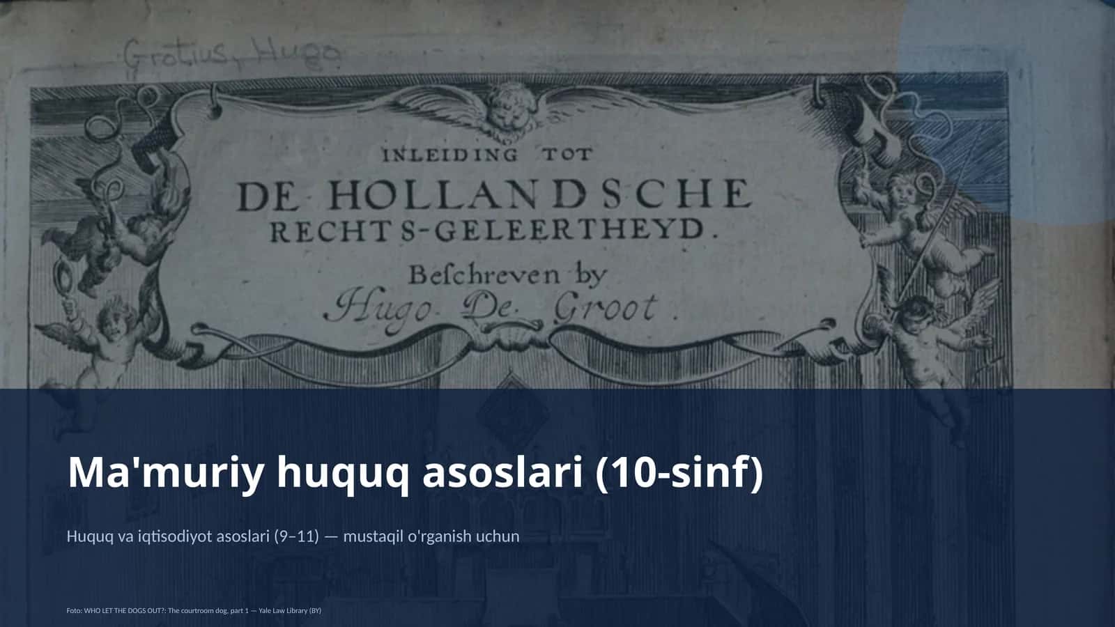 Ma'muriy huquq asoslari (10-sinf)