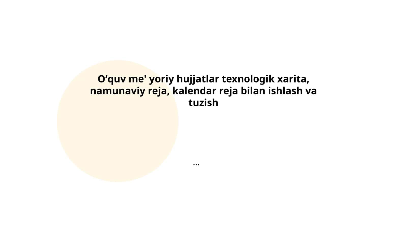 Oʻquv me' yoriy hujjatlar
