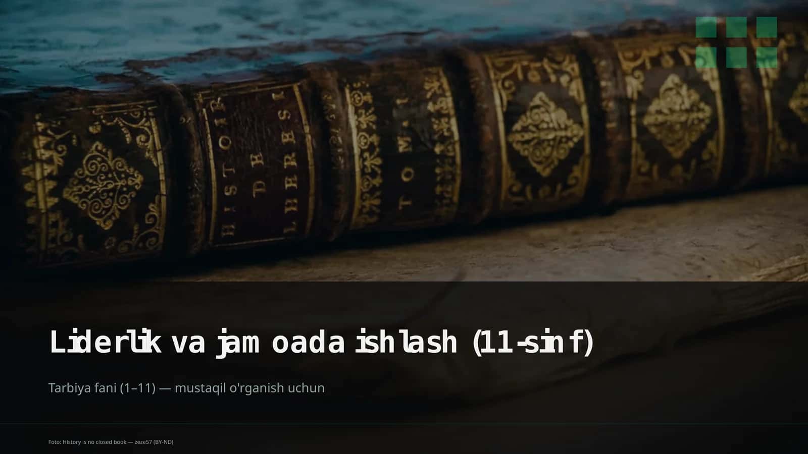 Liderlik va jamoada ishlash (11-sinf)