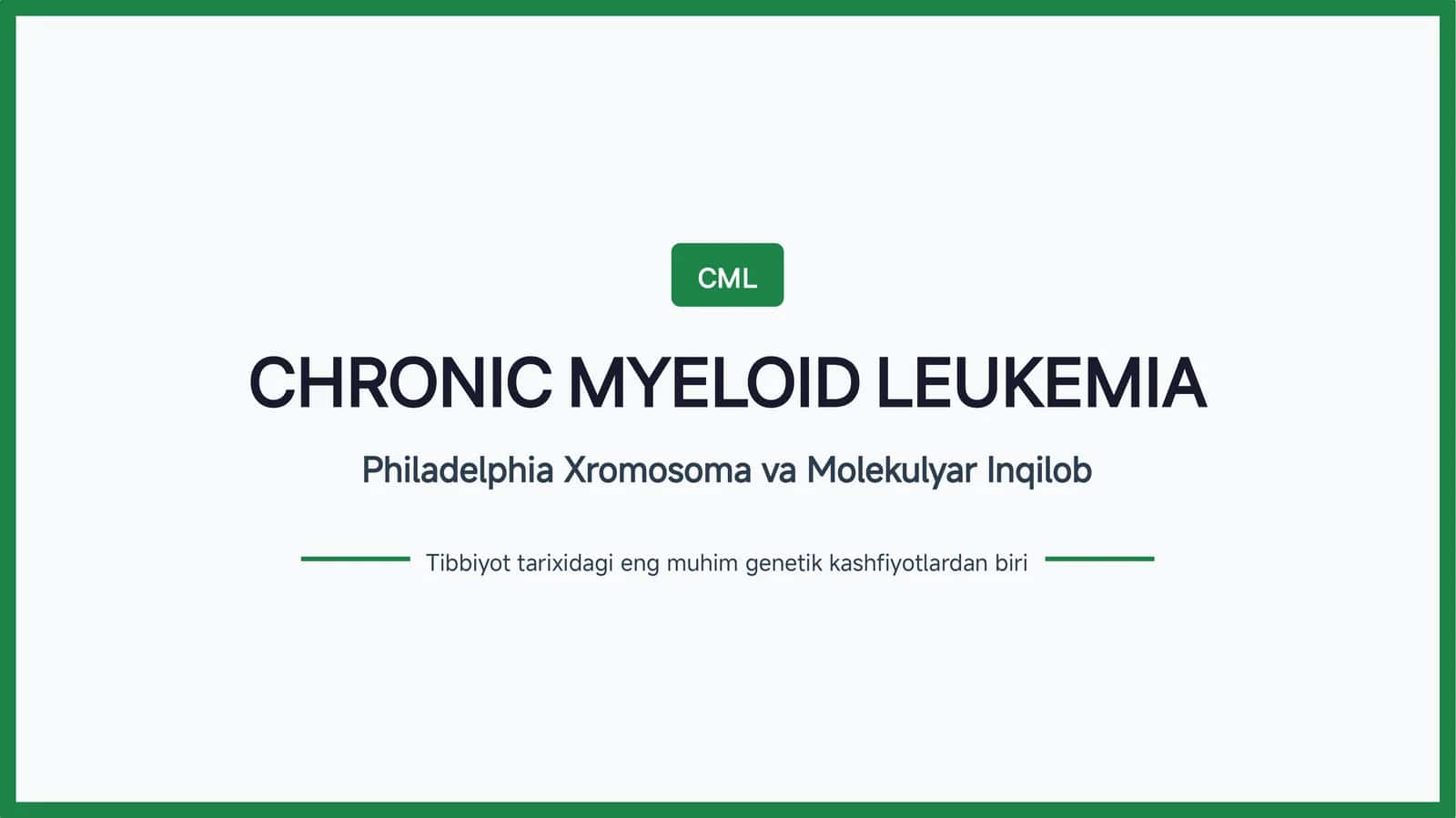 surunkali myeloid va leykoid leukemia