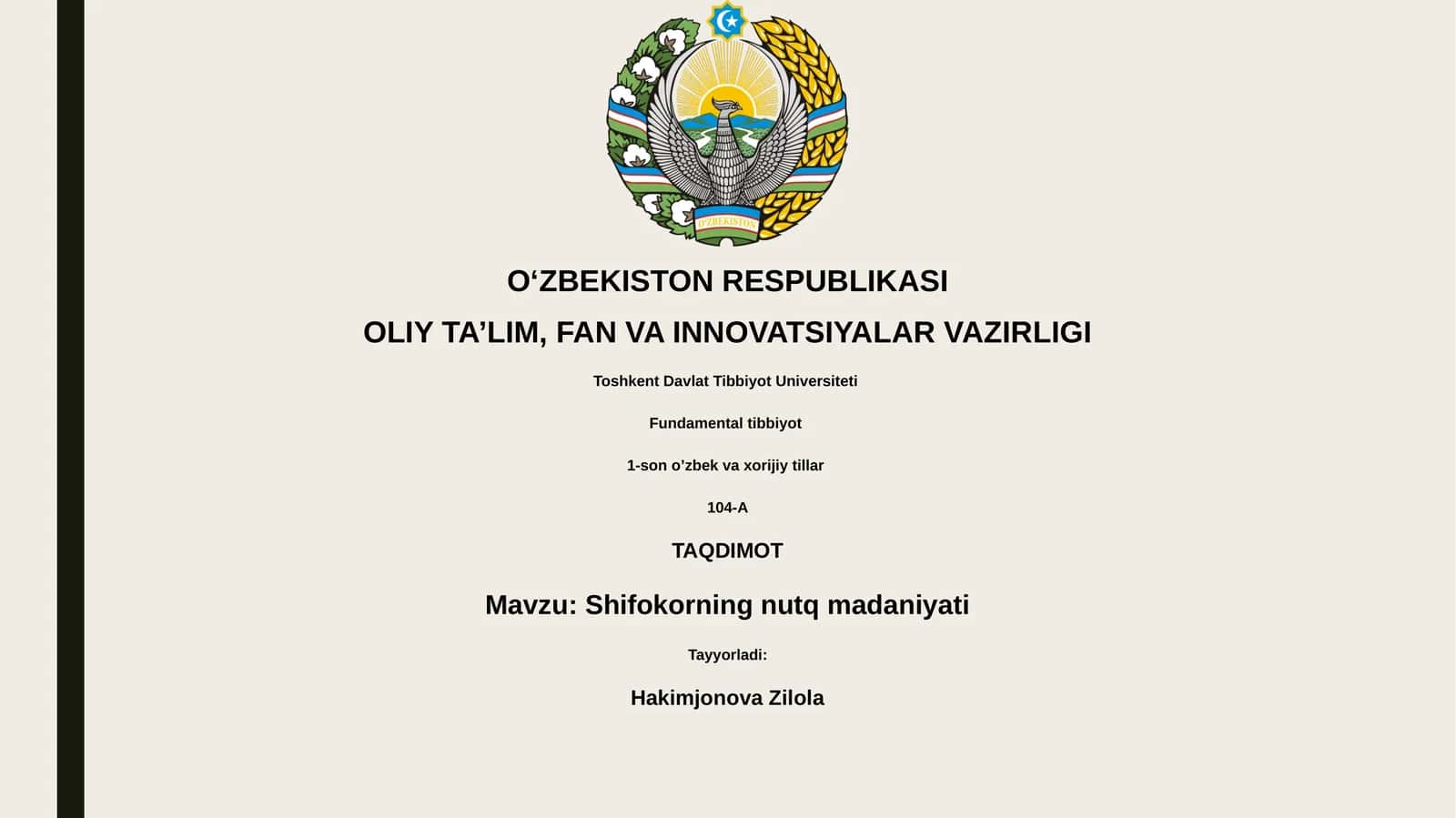 Shifokorning nutq madaniyati