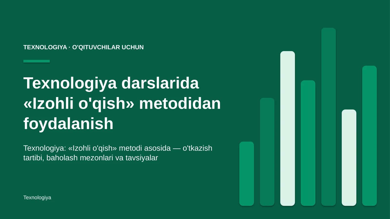 texnologiya darslarida izohli o'qish metodidan foydalanish 3621