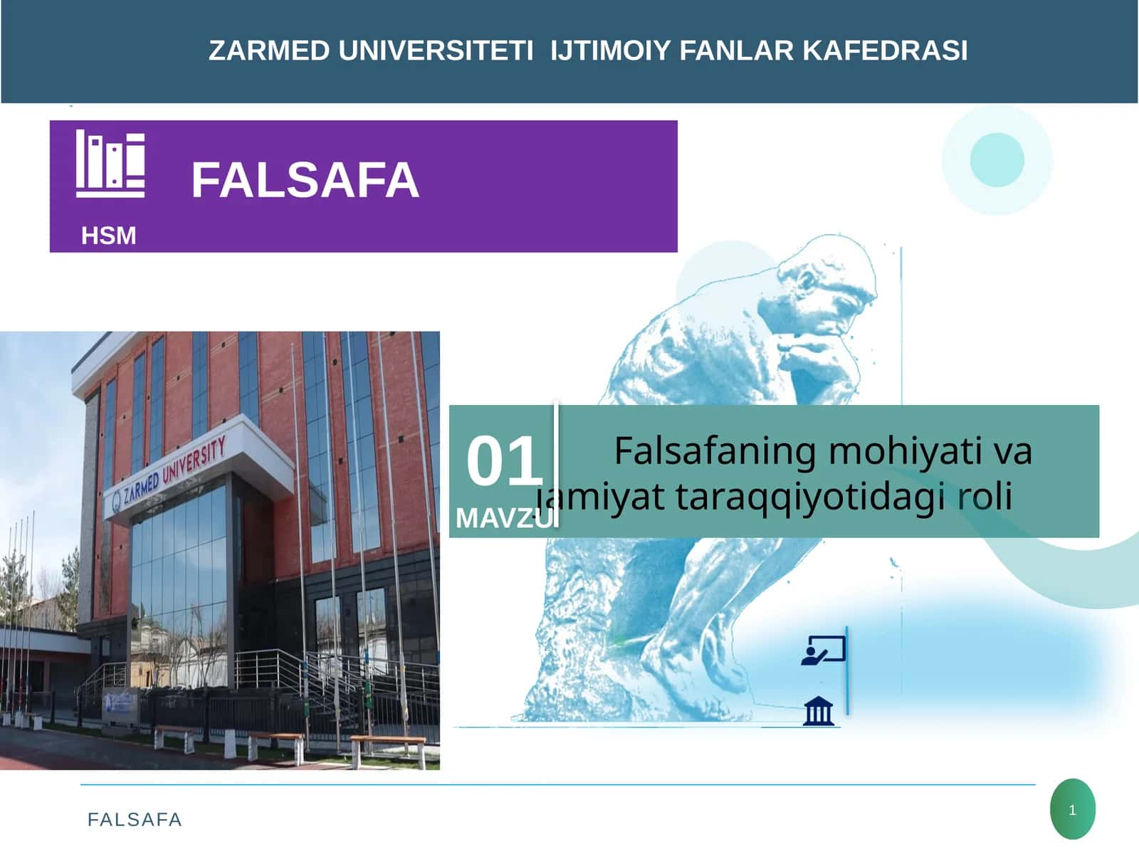 Falsafaning mohiyati va jamiyat taraqqiyotidagi roli