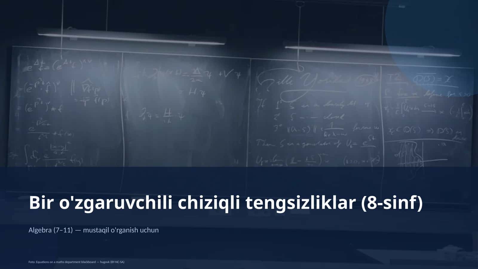 Bir o'zgaruvchili chiziqli tengsizliklar (8-sinf)