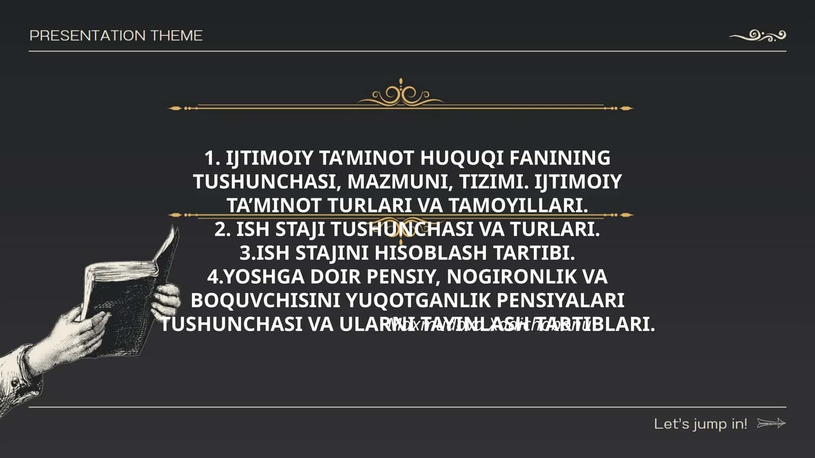 IJTIMOIY TA’MINOT HUQUQI FANINING TUSHUNCHASI
