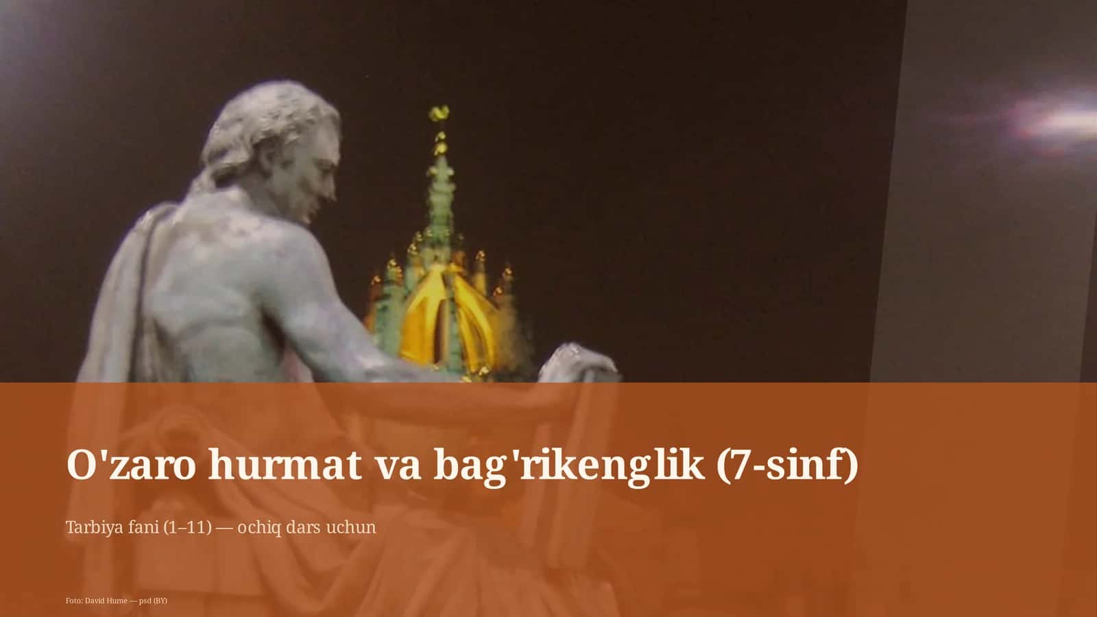 O'zaro hurmat va bag'rikenglik (7-sinf)