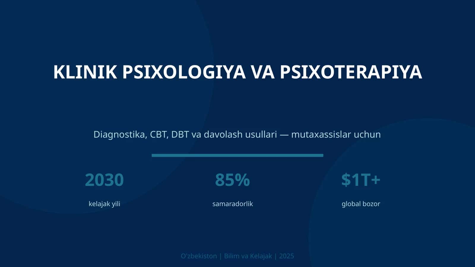 KLINIK PSIXOLOGIYA VA PSIXOTERAPIYA