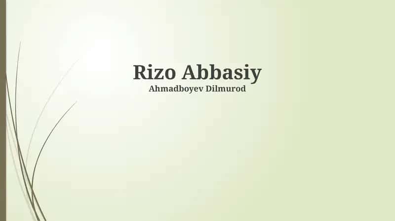 Rizo Abbosiy
