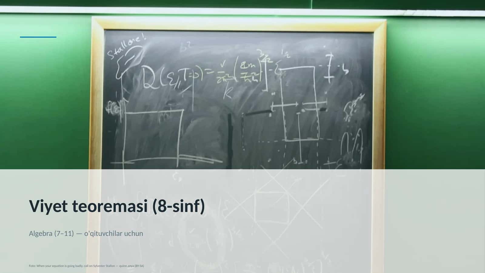 Viyet teoremasi (8-sinf)