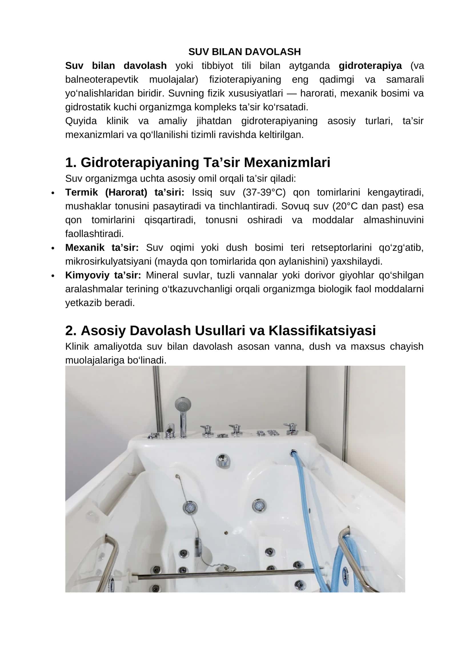 Suv bilan davolash