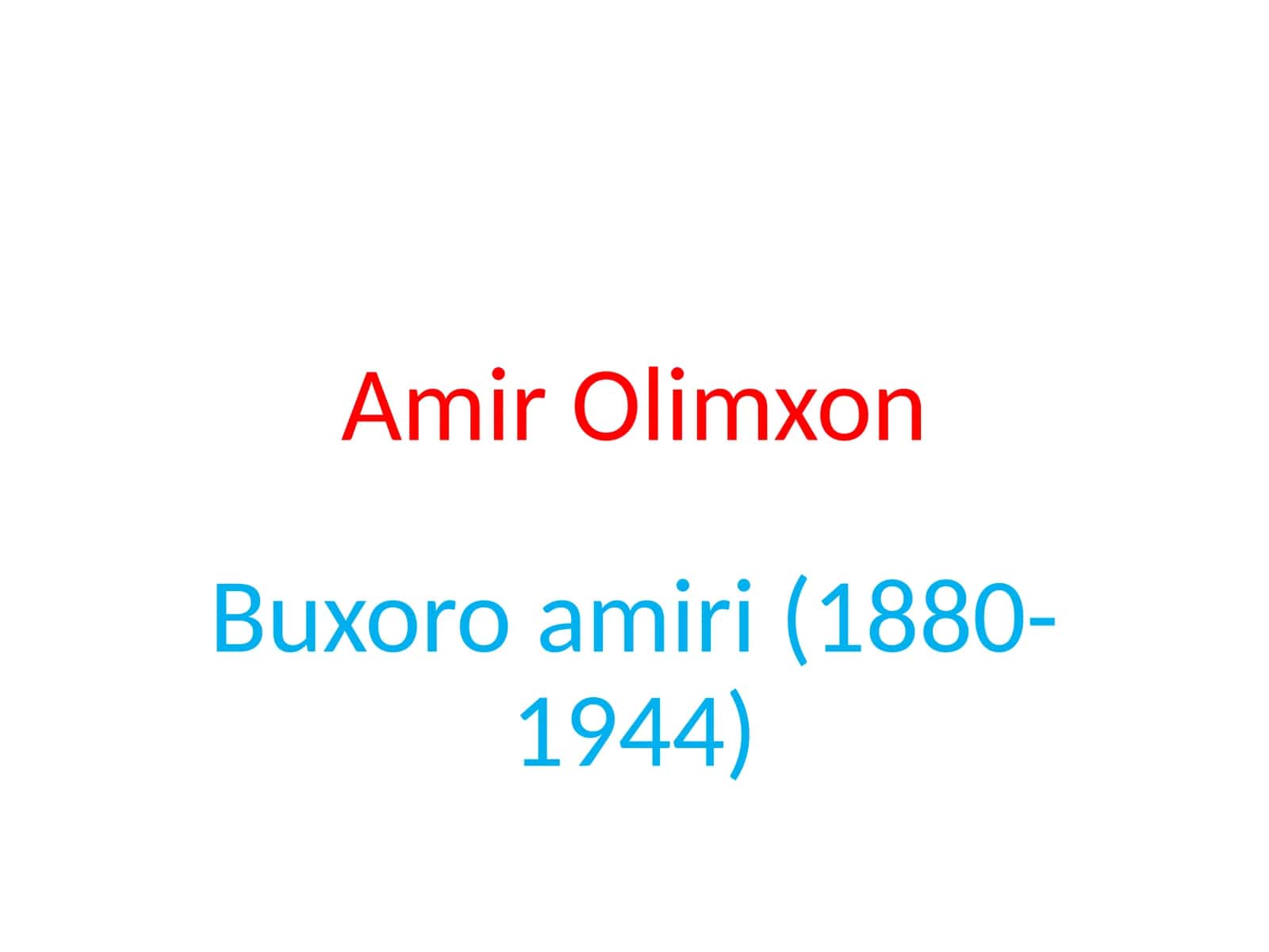 Amir Olimxon