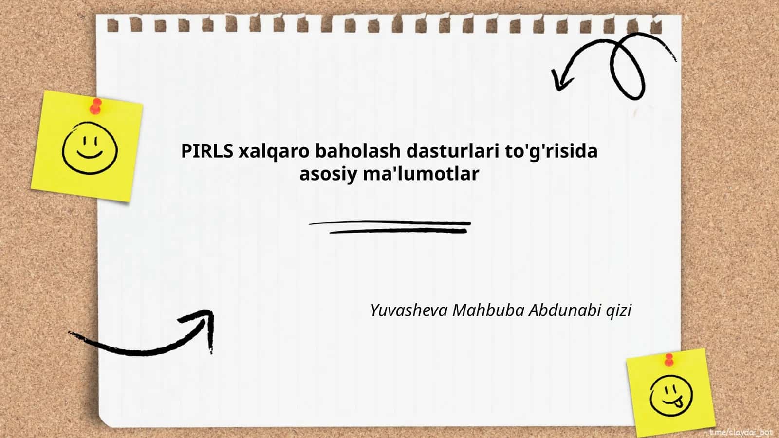 PIRLS xalqaro baholash dasturlari to'g'risida asosiy ma'lumotlar