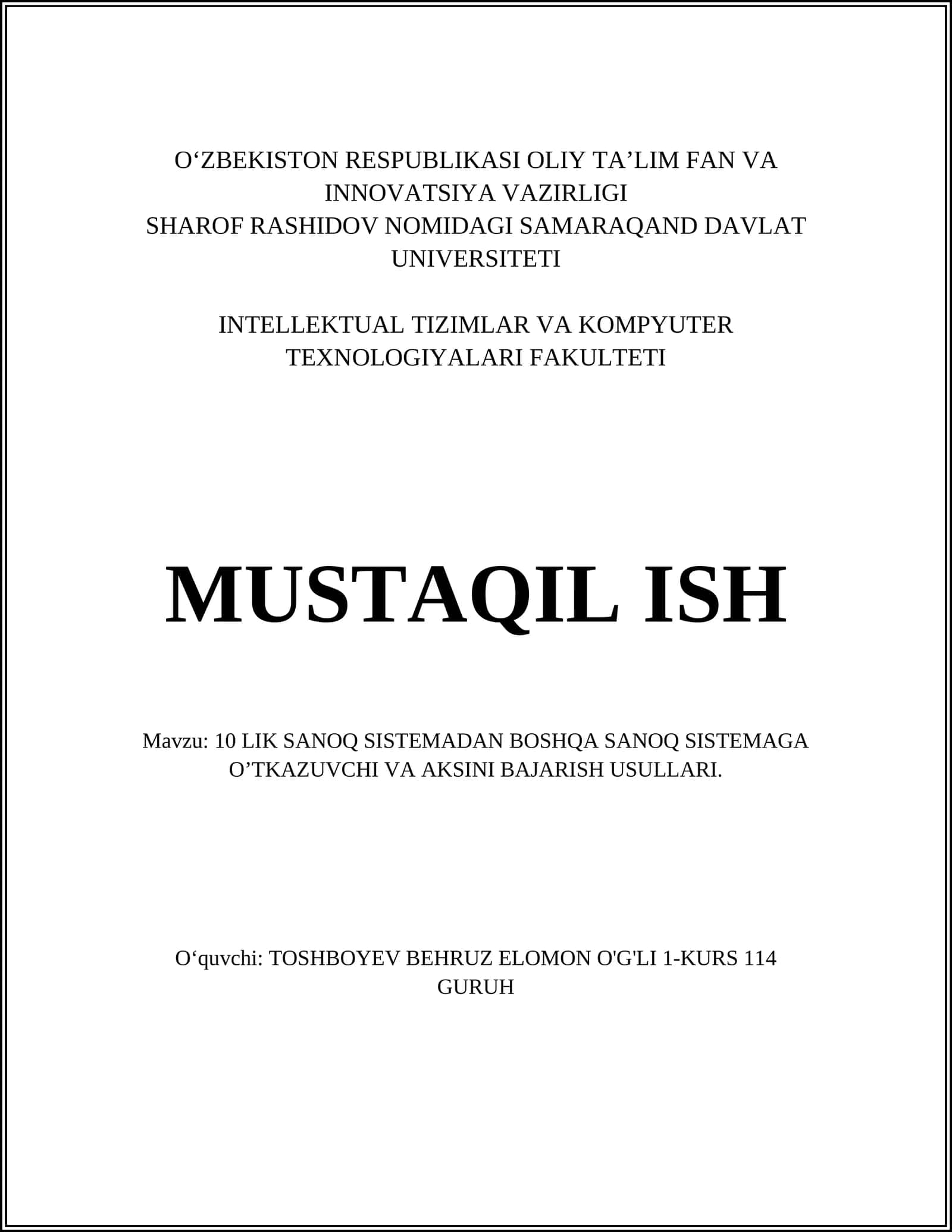 Ikilik sanoq tizimi