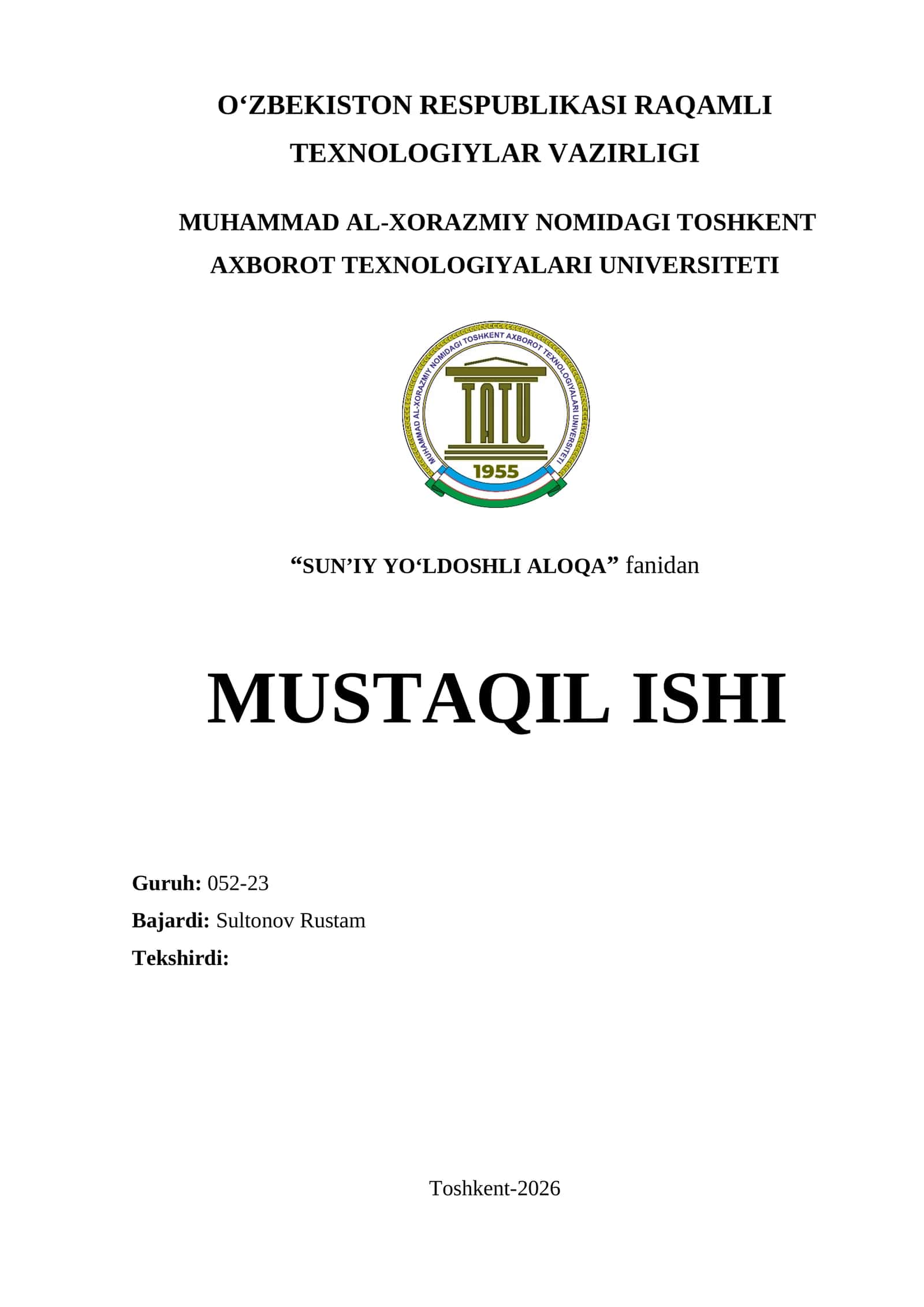 Sunʼiy yoʻldoshli aloqa tizimlarida modulyatsiya turlari