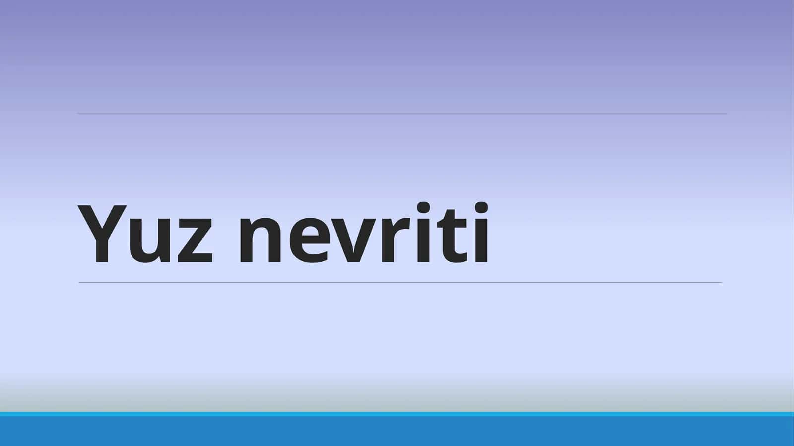 Yuz nevriti
