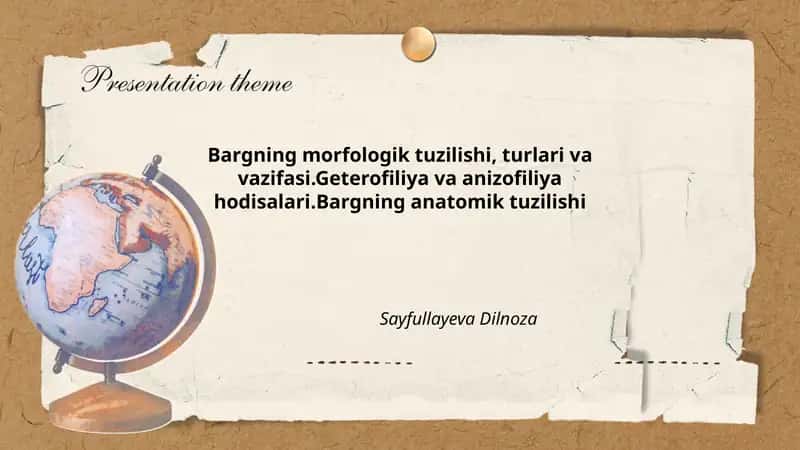 Bargning morfologik tuzilishi