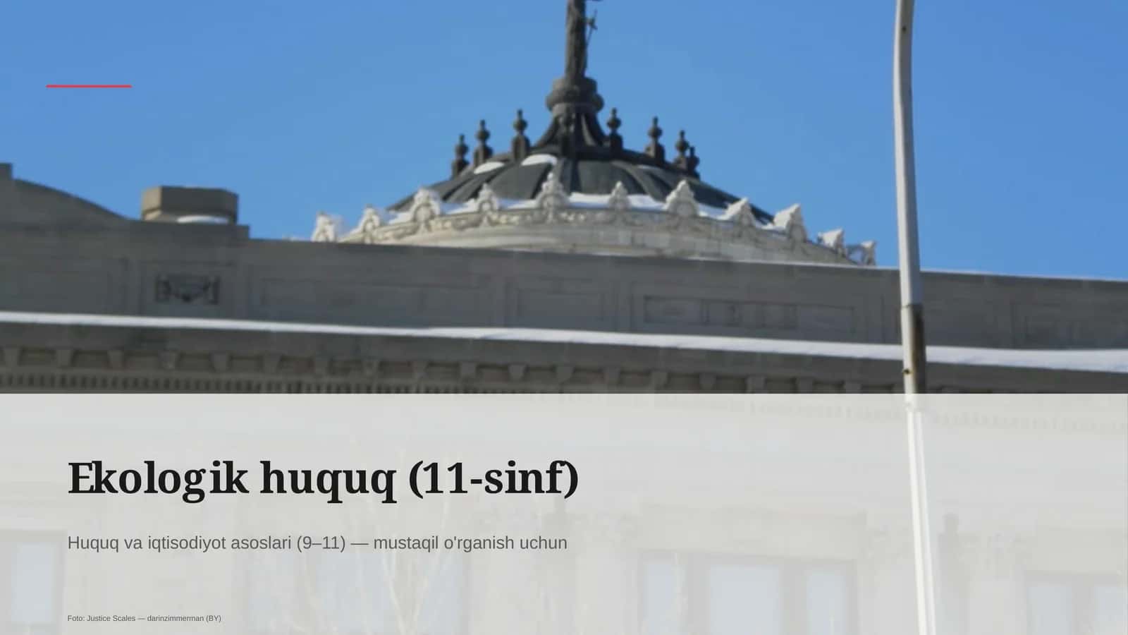 Ekologik huquq (11-sinf)