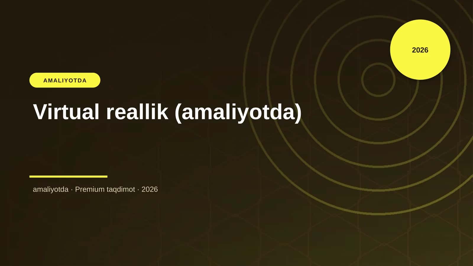 Virtual reallik (amaliyotda)