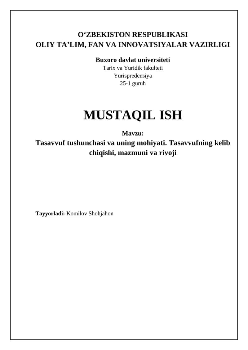Sufizm: Ta'rif, Mohiyat va Kelib Chiqishi