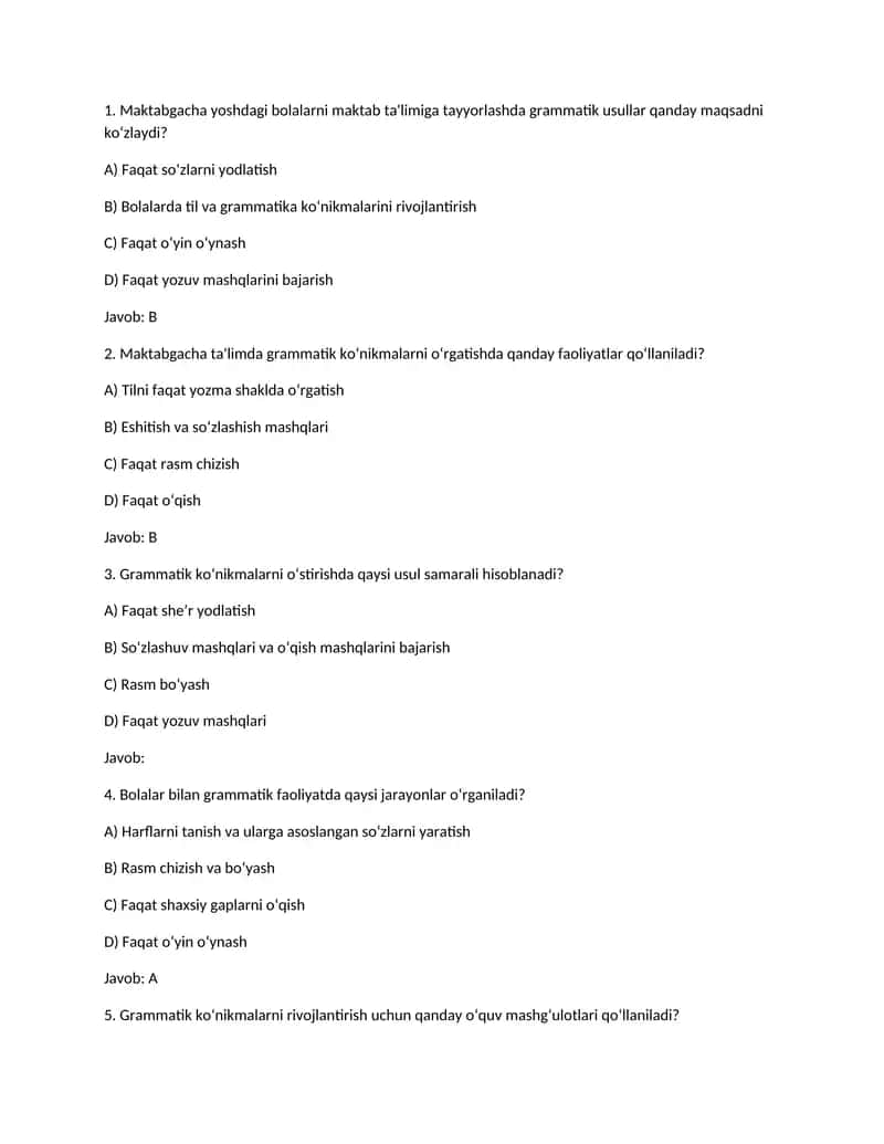 Grammatik qoidalar 1