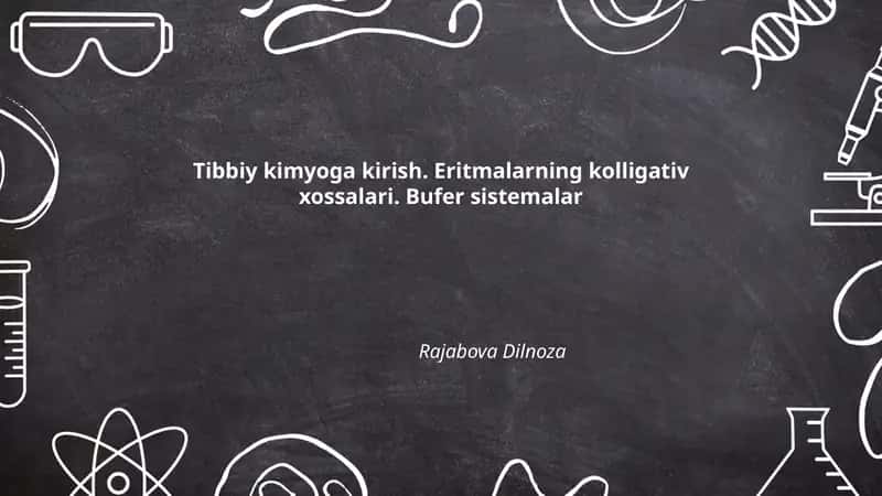Tibbiy kimyoga kirish