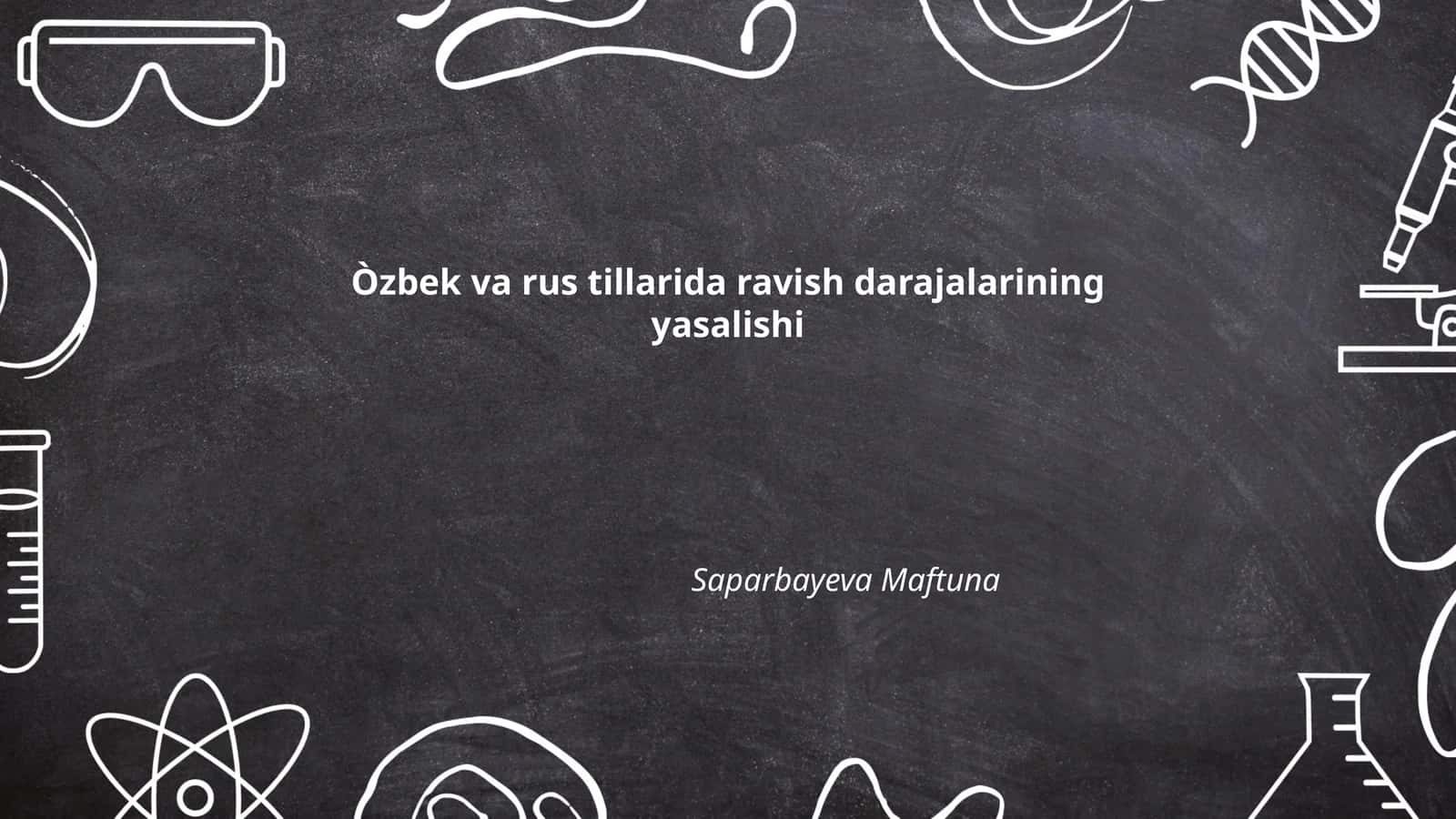 Образование наречий в узбекском языке
