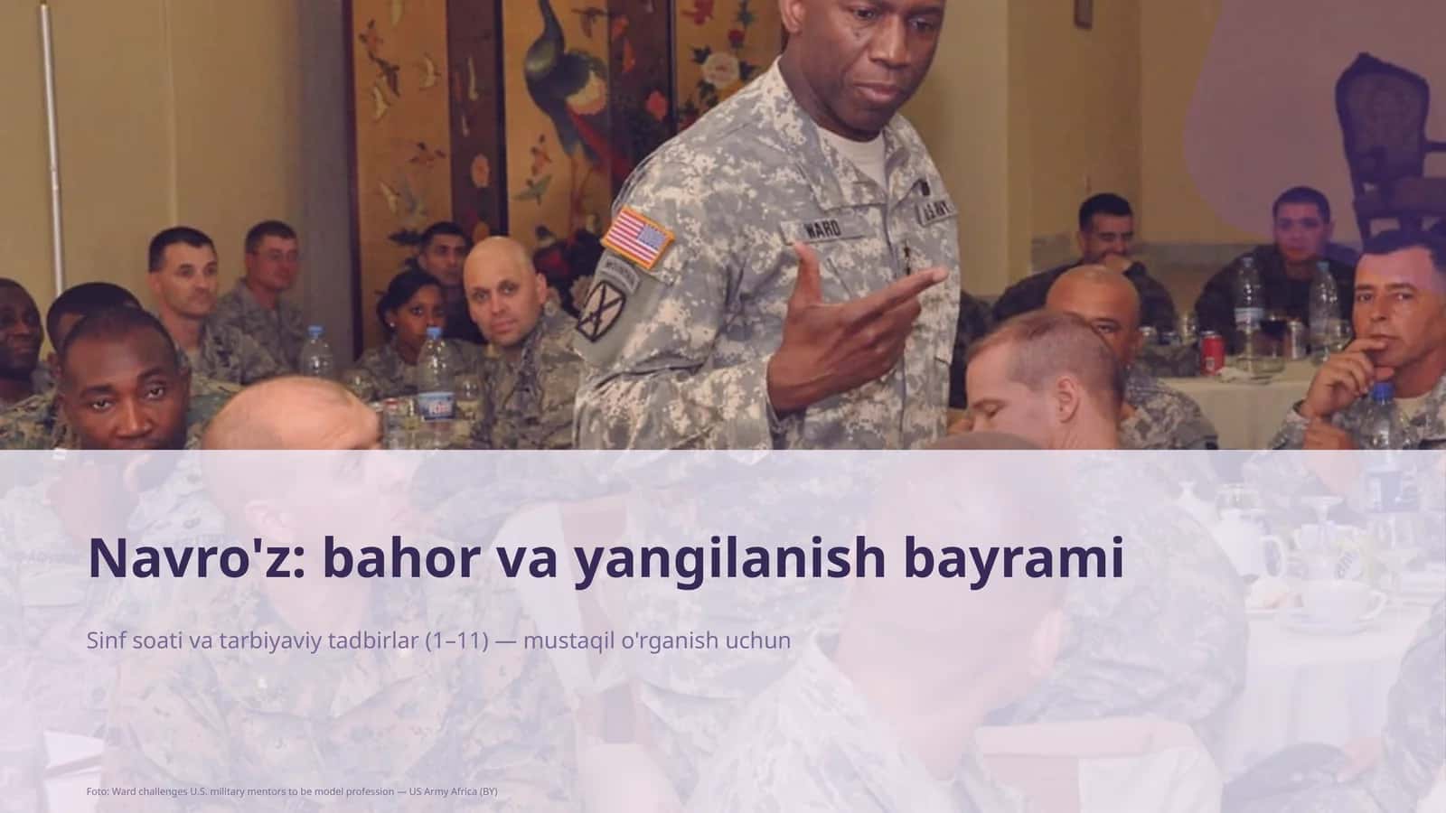 Sinf soati va tarbiyaviy tadbirlar (1–11)