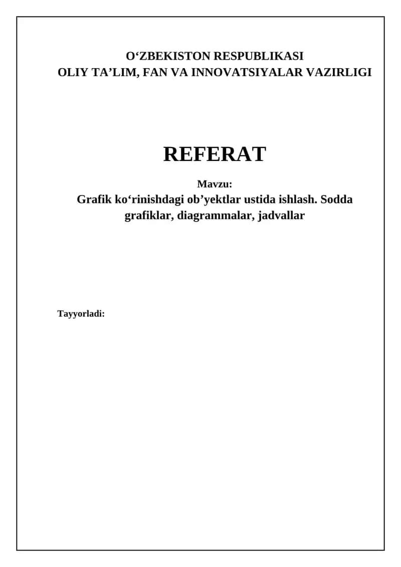 Grafik ob'ektlar va ularning turlari