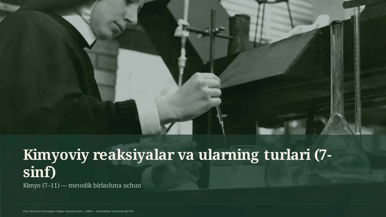 Kimyoviy reaksiyalar va ularning turlari (7-sinf)