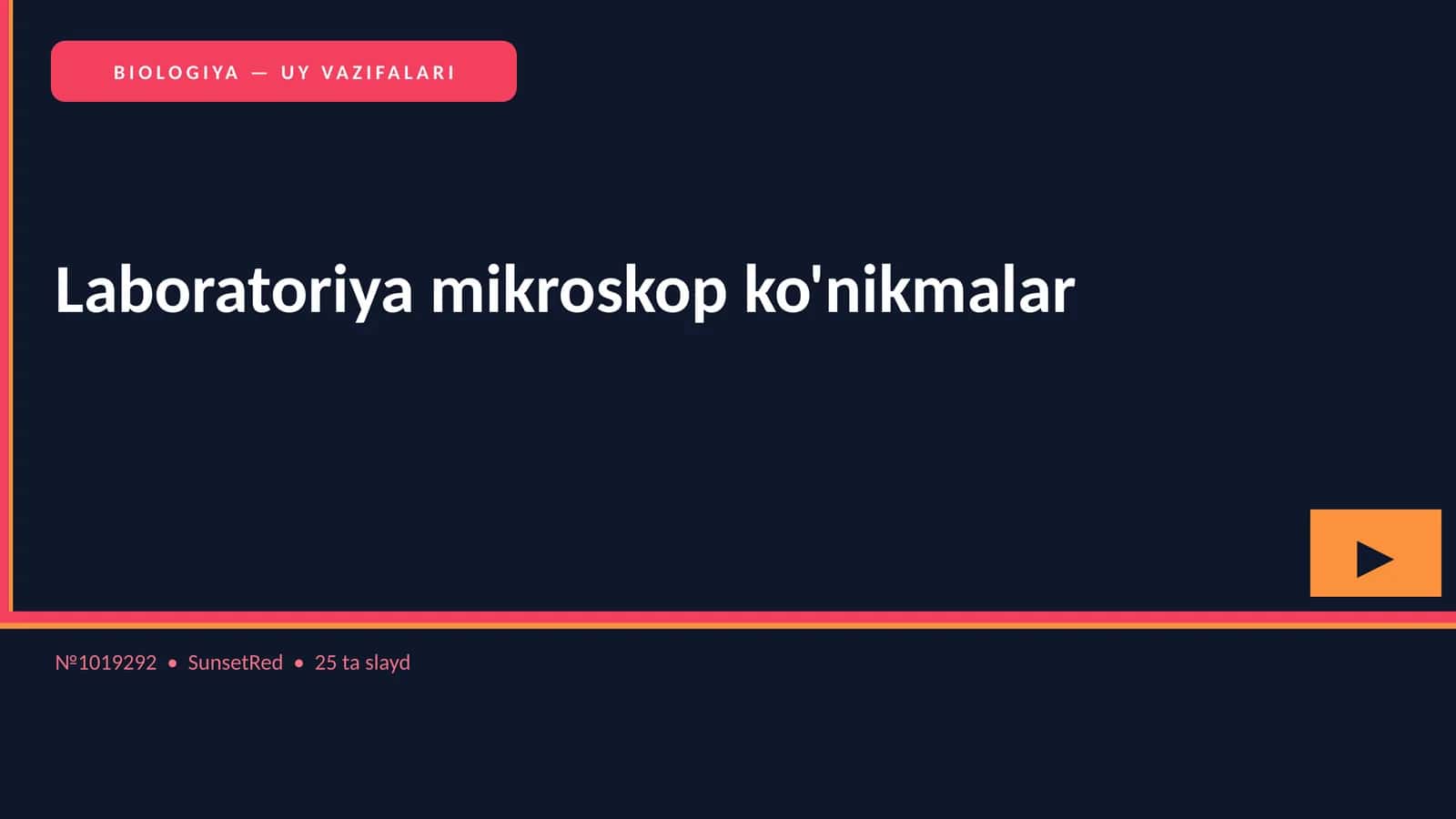 BIOLOGIYA — UY VAZIFALARI