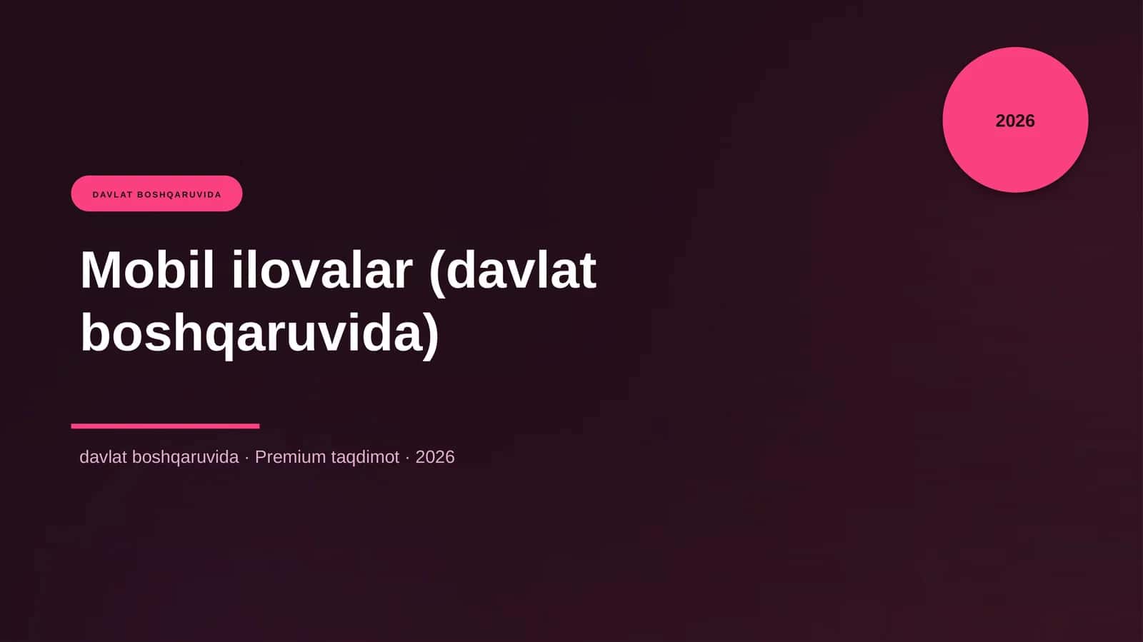 Mobil ilovalar (davlat boshqaruvida)