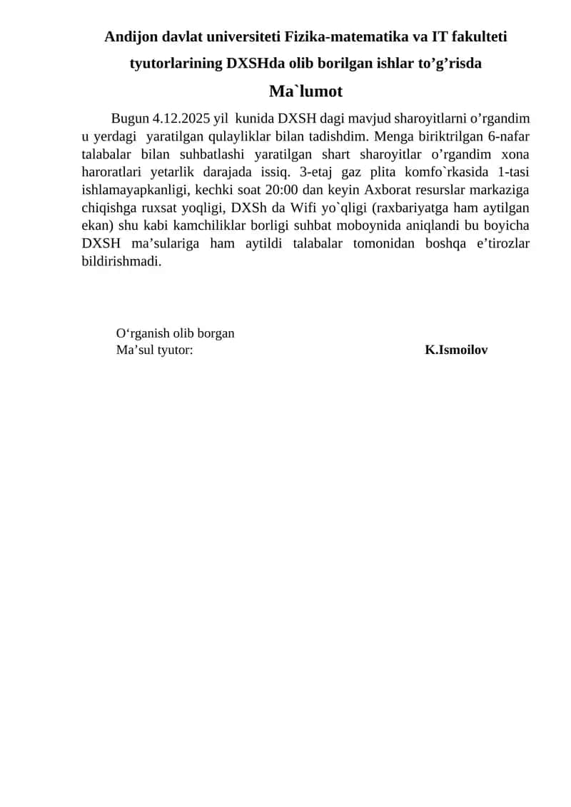 Andijon davlat universiteti Fizika-matematika va IT fakulteti