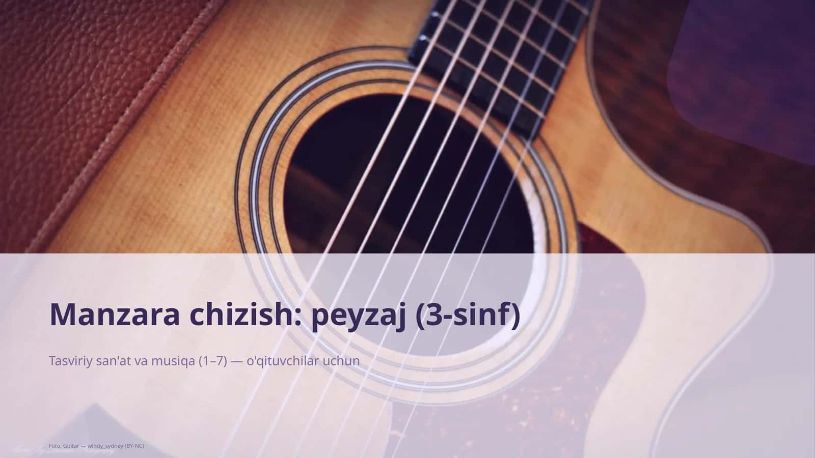 Manzara chizish: peyzaj (3-sinf)