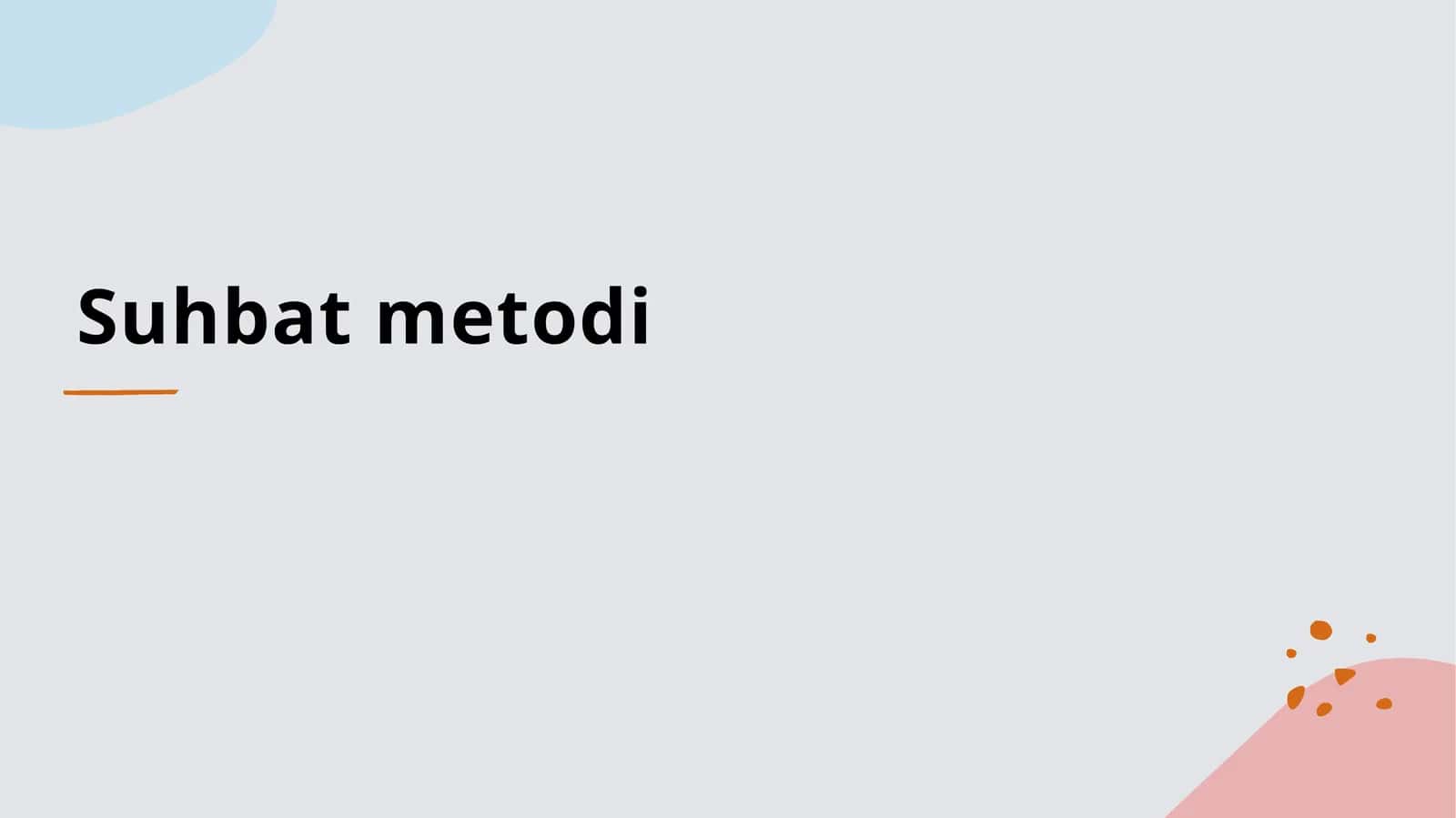 Suhbat metodi